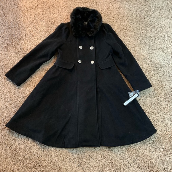 Rothschild Other - New Rothschild Winter Dress Coat 16 Fur Collar